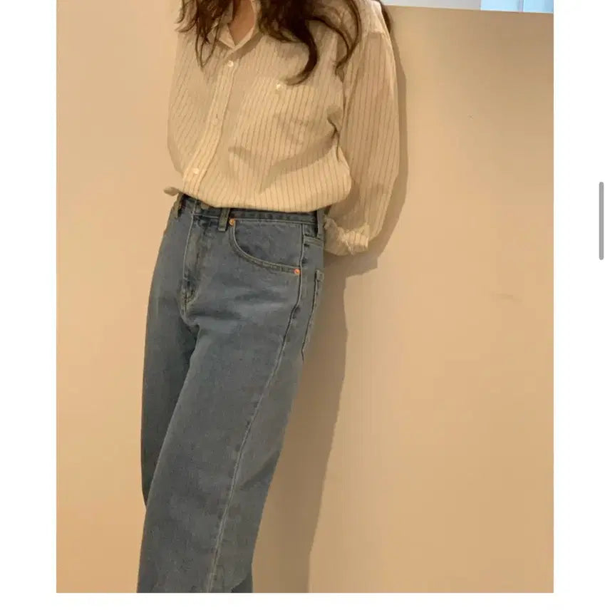 [BUNJANG] fllanel Denim Pants Medium Blue S (Straight Fit) / (fllanel/플라넬/6만원) 데님 팬츠 중청 S (스트레이트 핏)
