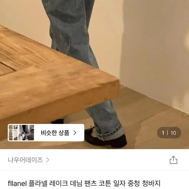 [BUNJANG] fllanel Denim Pants Medium Blue S (Straight Fit) / (fllanel/플라넬/6만원) 데님 팬츠 중청 S (스트레이트 핏)