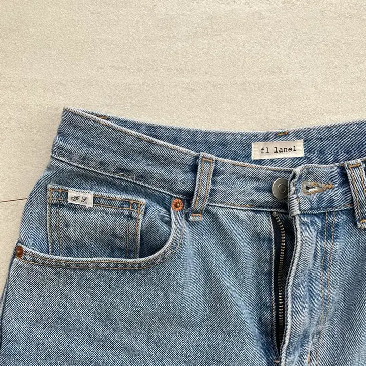[BUNJANG] fllanel Denim Pants Medium Blue S (Straight Fit) / (fllanel/플라넬/6만원) 데님 팬츠 중청 S (스트레이트 핏)