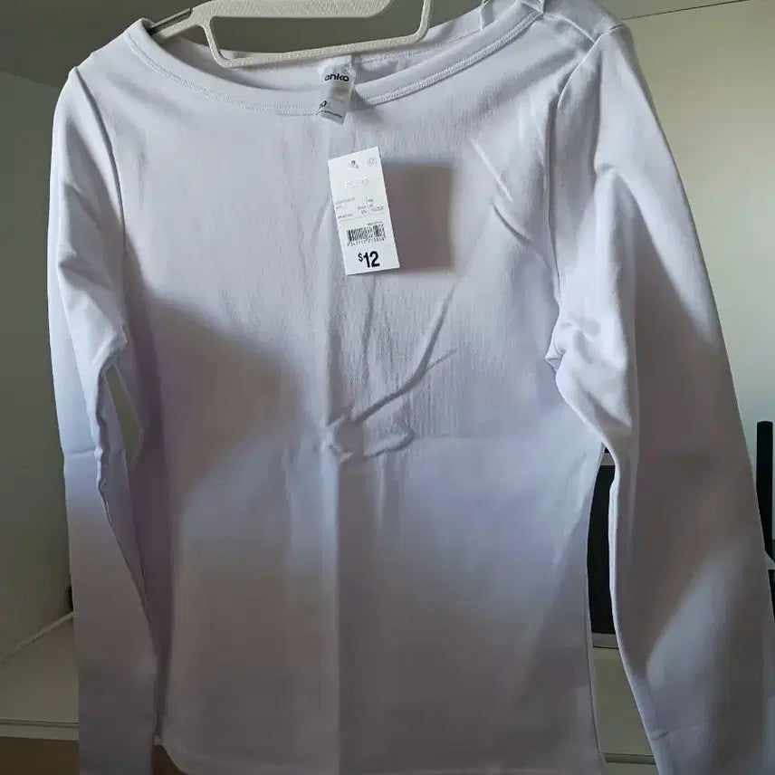 [BUNJANG] White Long Sleeve T-shirt / 면 95% 화이트 흰 색상 긴팔 티셔츠 새상품(55-66/ M95)