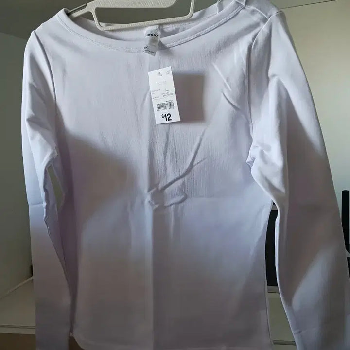[BUNJANG] White Long Sleeve T-shirt / 면 95% 화이트 흰 색상 긴팔 티셔츠 새상품(55-66/ M95)