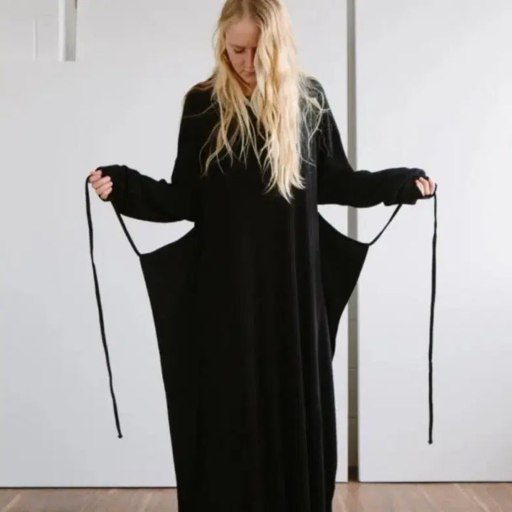 [BUNJANG] Baserange Shaw Kaftan Black Dress L / 베이스레인지 쇼 카프탄 블랙 원피스 L