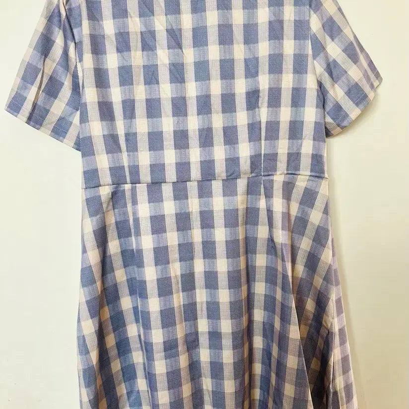 [BUNJANG] Daily Wear Checkered Short Sleeve Mini Dress / 데일리웨어 체크 반팔 원피스