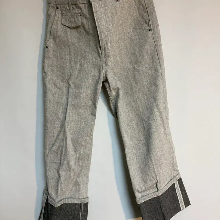 [BUNJANG] Maison Mineed Turn-Up Denim White 48 Jeans / 메종미네드 턴업 데님 화이트 48 사이즈