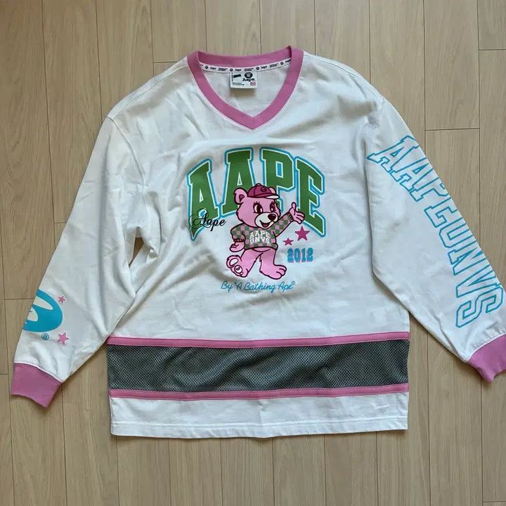[SOLD OUT] AAPE by Bape 하키저지 롱슬리브 XXS (실제 스몰-미디엄)