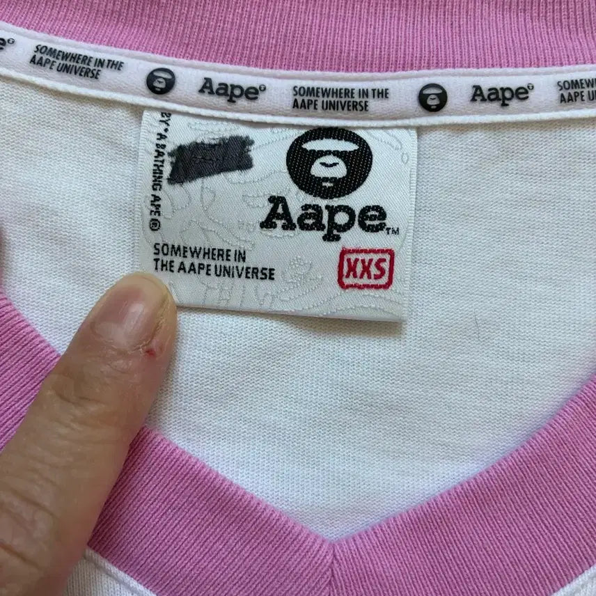 [SOLD OUT] AAPE by Bape 하키저지 롱슬리브 XXS (실제 스몰-미디엄)