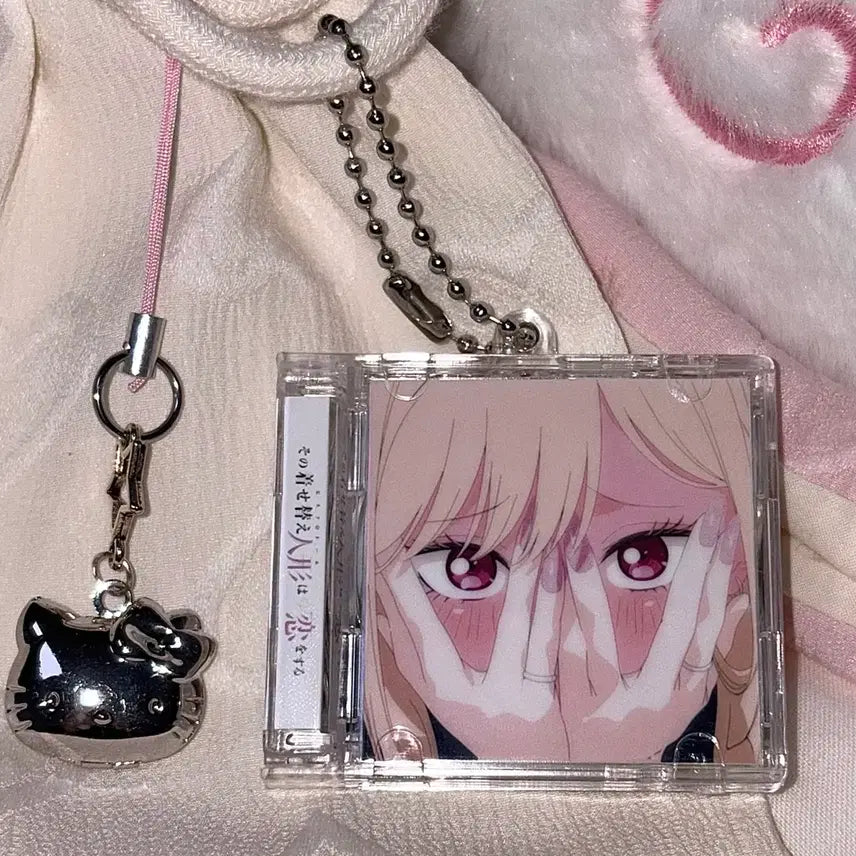[BUNJANG] Bucchu Marine Double-Sided Acrylic CD Keyring with NFC Tag / [그 비스크 돌은 사랑을 한다] NFC 부끄 마린 양면 아크릴 CD 키링