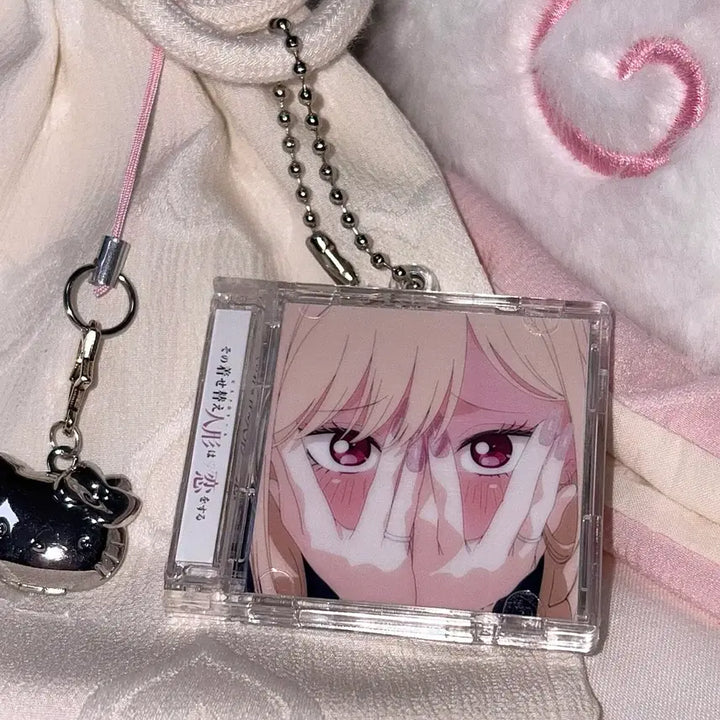 [BUNJANG] Bucchu Marine Double-Sided Acrylic CD Keyring with NFC Tag / [그 비스크 돌은 사랑을 한다] NFC 부끄 마린 양면 아크릴 CD 키링