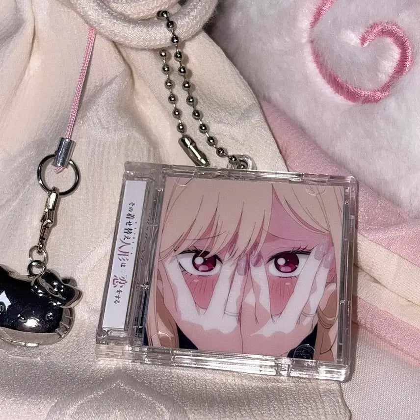 [BUNJANG] Bucchu Marine Double-Sided Acrylic CD Keyring with NFC Tag / [그 비스크 돌은 사랑을 한다] NFC 부끄 마린 양면 아크릴 CD 키링