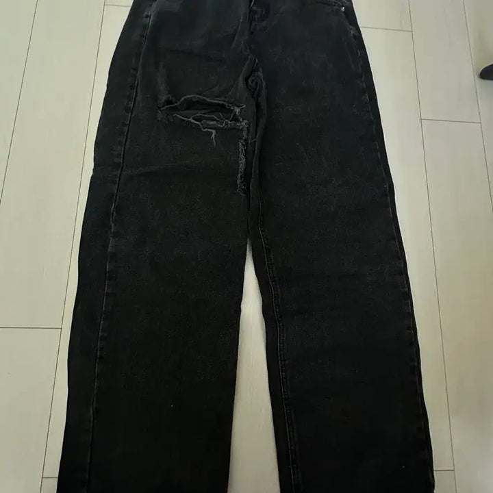 [BUNJANG] Wide Black Denim Pants / 와이드 흑청 팬츠