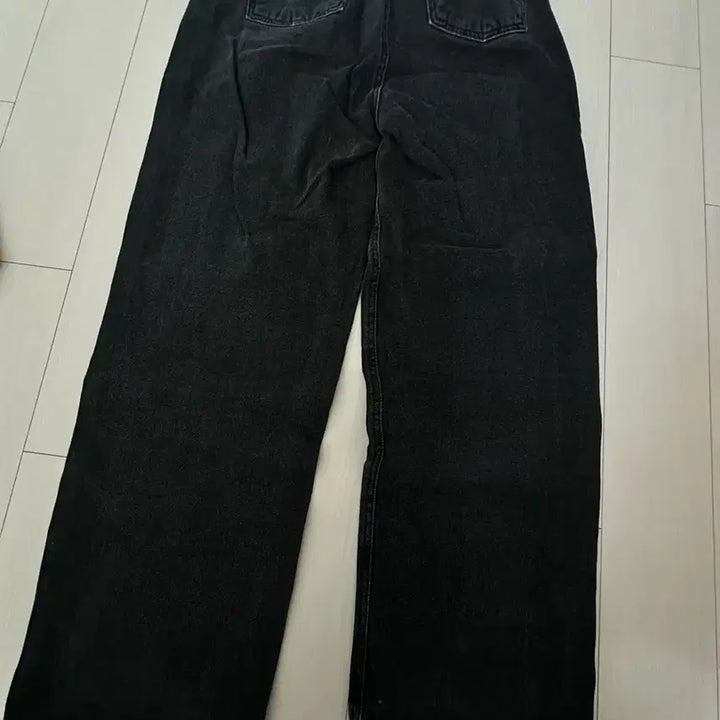 [BUNJANG] Wide Black Denim Pants / 와이드 흑청 팬츠