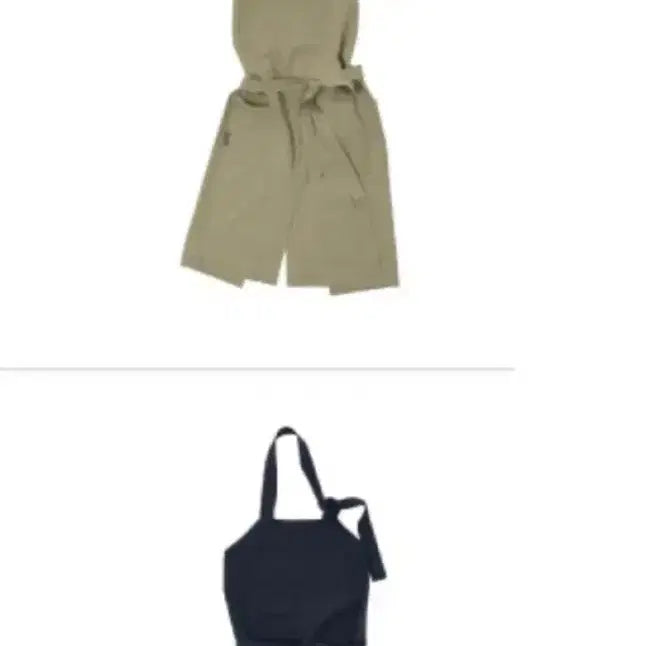 [BUNJANG] Life Goes On Long Length Apron Navy / 라이프고즈온 롱랭스 에이프런 네이비 색상