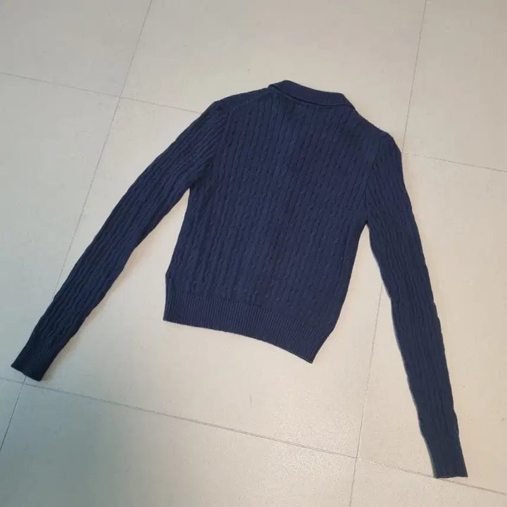 [BUNJANG] Polo Ralph Lauren Navy Cable Knit Cardigan / 폴로 랄프로렌 네이비 꽈배기 가디건