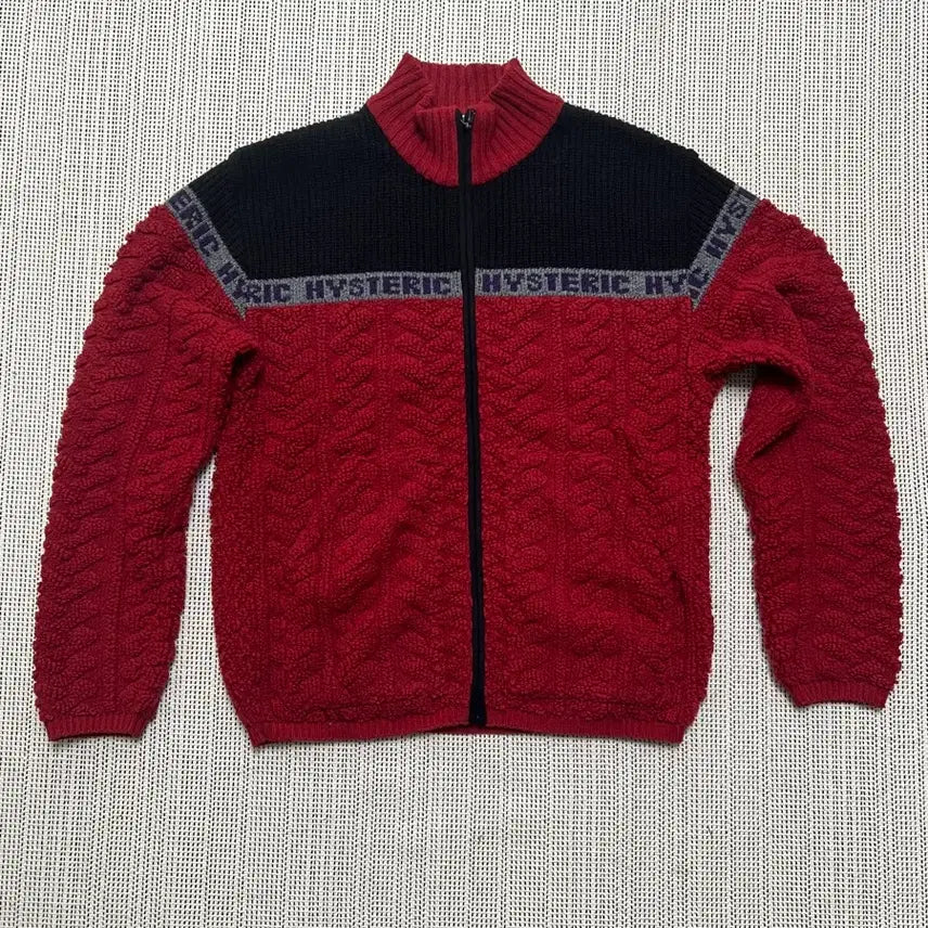 [BUNJANG] Hysteric Glamour Cable Knit Zip-Up M / 히스테릭글래머 케이블 니트 집업 m