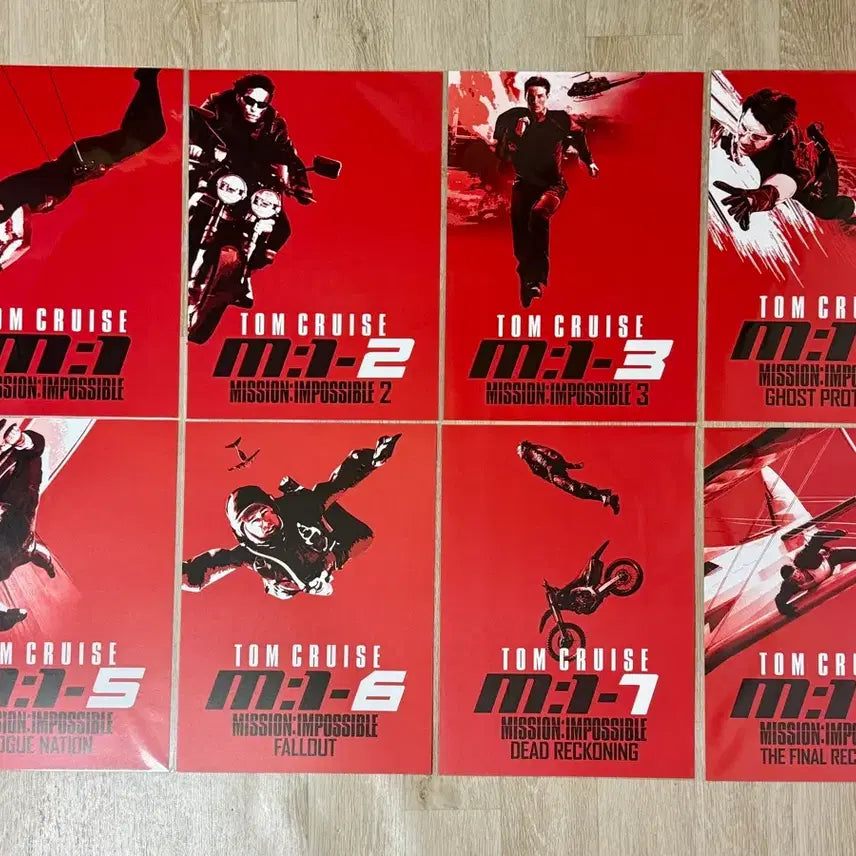 [BUNJANG] Mission Impossible Series Illustration Poster Set (8 Types) / <미션 임파서블> 시리즈 일러스트 포스터 8종 전종