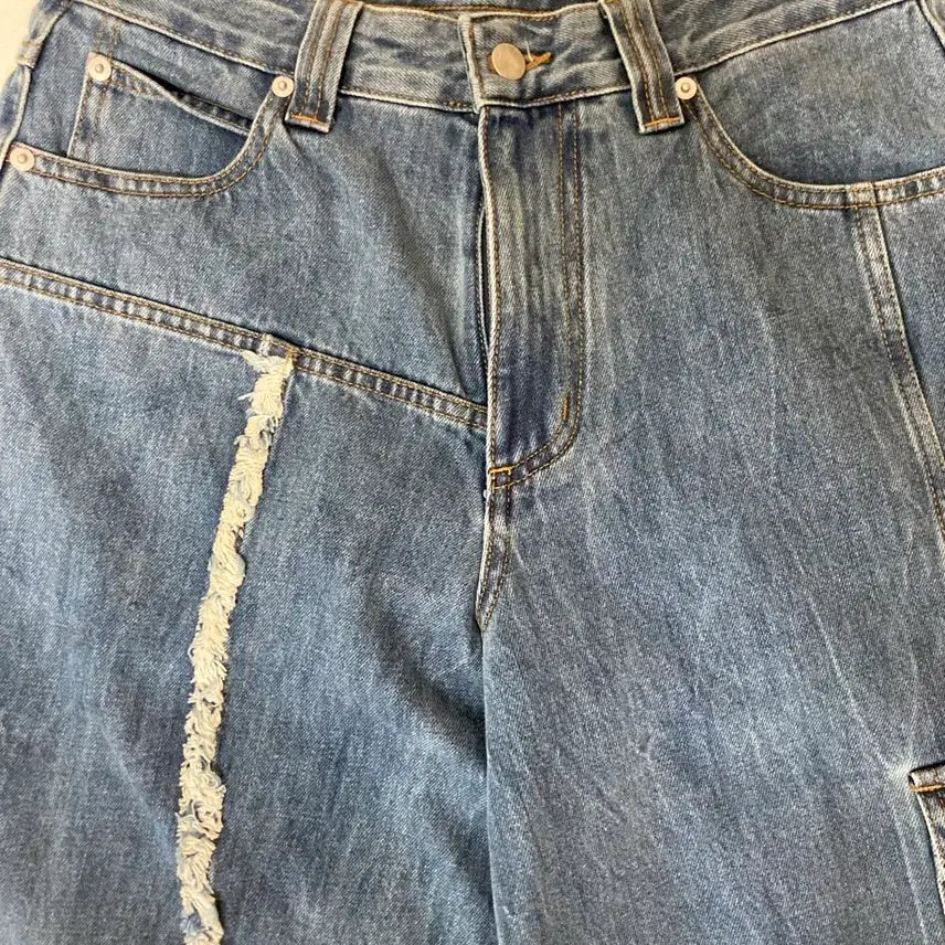 [BUNJANG] Nohant Unbalanced Wide Denim Jeans / [노운/1]언발란스 와이드 데님