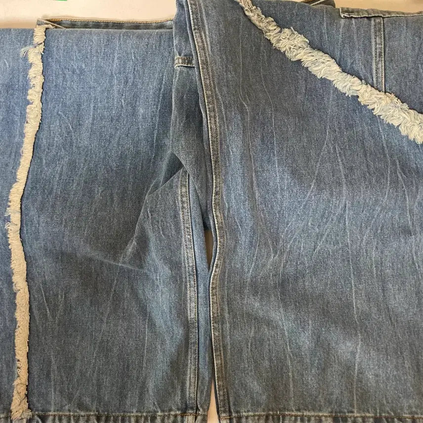 [BUNJANG] Nohant Unbalanced Wide Denim Jeans / [노운/1]언발란스 와이드 데님