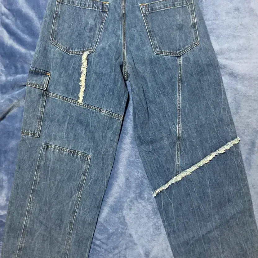 [BUNJANG] Nohant Unbalanced Wide Denim Jeans / [노운/1]언발란스 와이드 데님