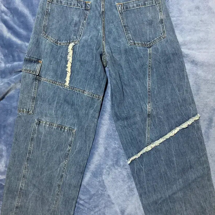 [BUNJANG] Nohant Unbalanced Wide Denim Jeans / [노운/1]언발란스 와이드 데님