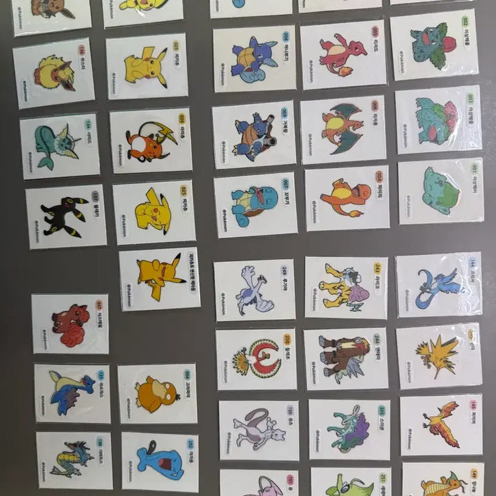 [BUNJANG] Pokemon Stickers - Gen 1 &amp; Popular Pokemon Bundle / 포켓몬 띠부씰 1세대 및 인기 포켓몬 일괄판매