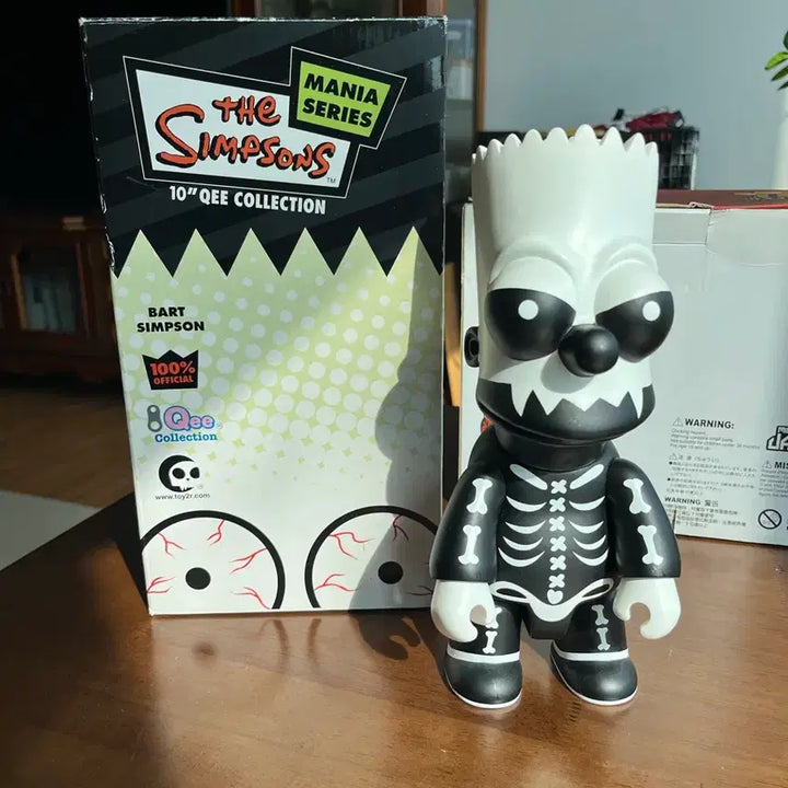 [BUNJANG] Toy2R Bart Simpson Skeleton Qee Figure / 바트 심슨 아트토이 피규어(스켈레톤 시리즈)