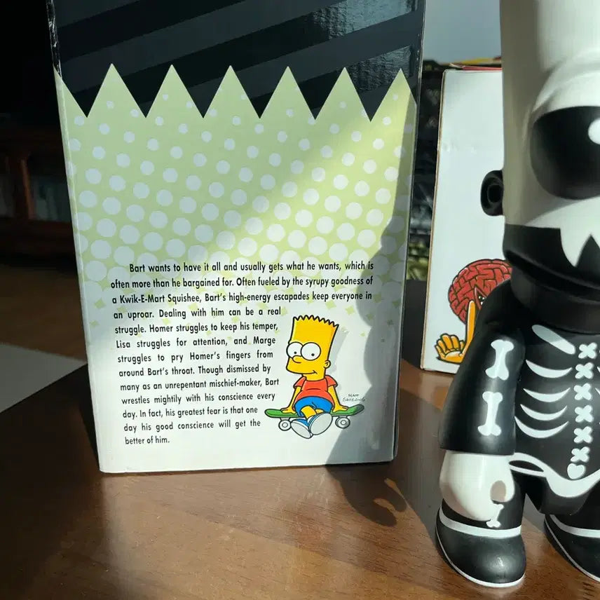 [BUNJANG] Toy2R Bart Simpson Skeleton Qee Figure / 바트 심슨 아트토이 피규어(스켈레톤 시리즈)