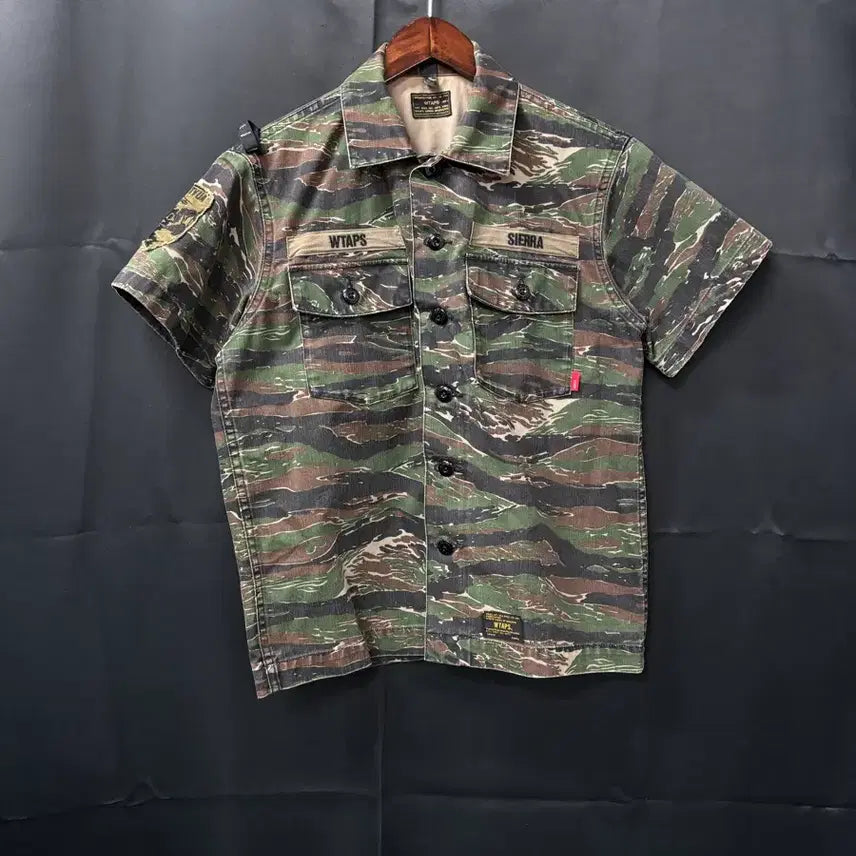[BUNJANG] WTAPS Tiger Camo Short Sleeve Shirt / 더블탭스 타이거 카모 반팔 셔츠