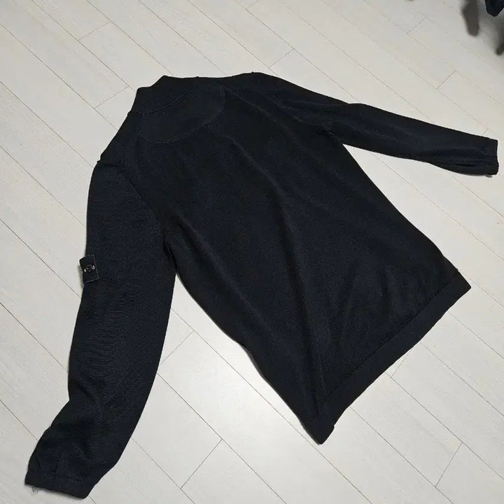 [BUNJANG] Stone Island Black Knit Zip-Up Cardigan / 스톤아일랜드 블랙 니트 집업 가디건