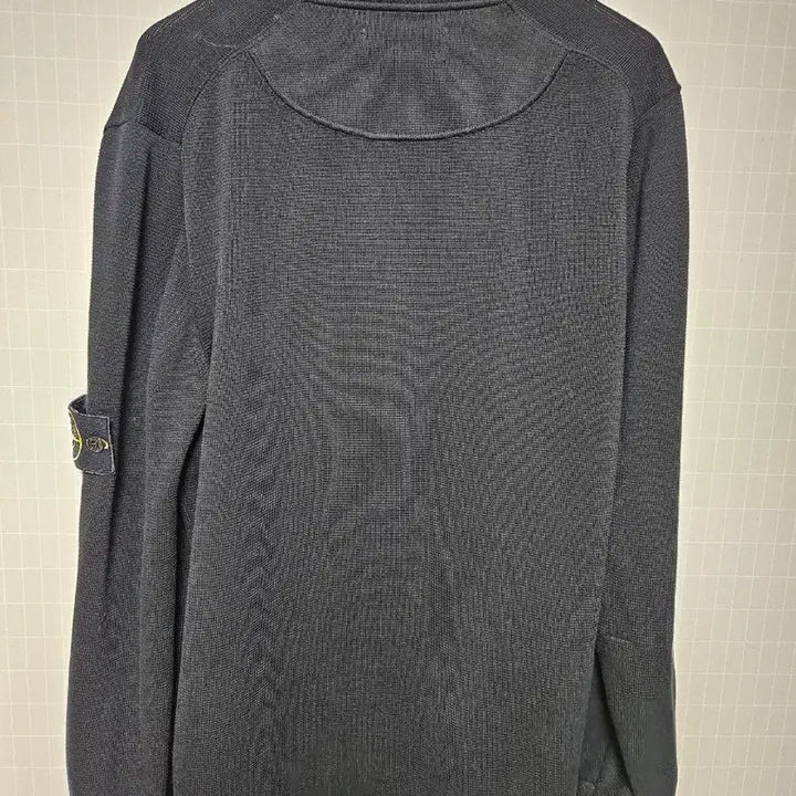 [BUNJANG] Stone Island Black Knit Zip-Up Cardigan / 스톤아일랜드 블랙 니트 집업 가디건
