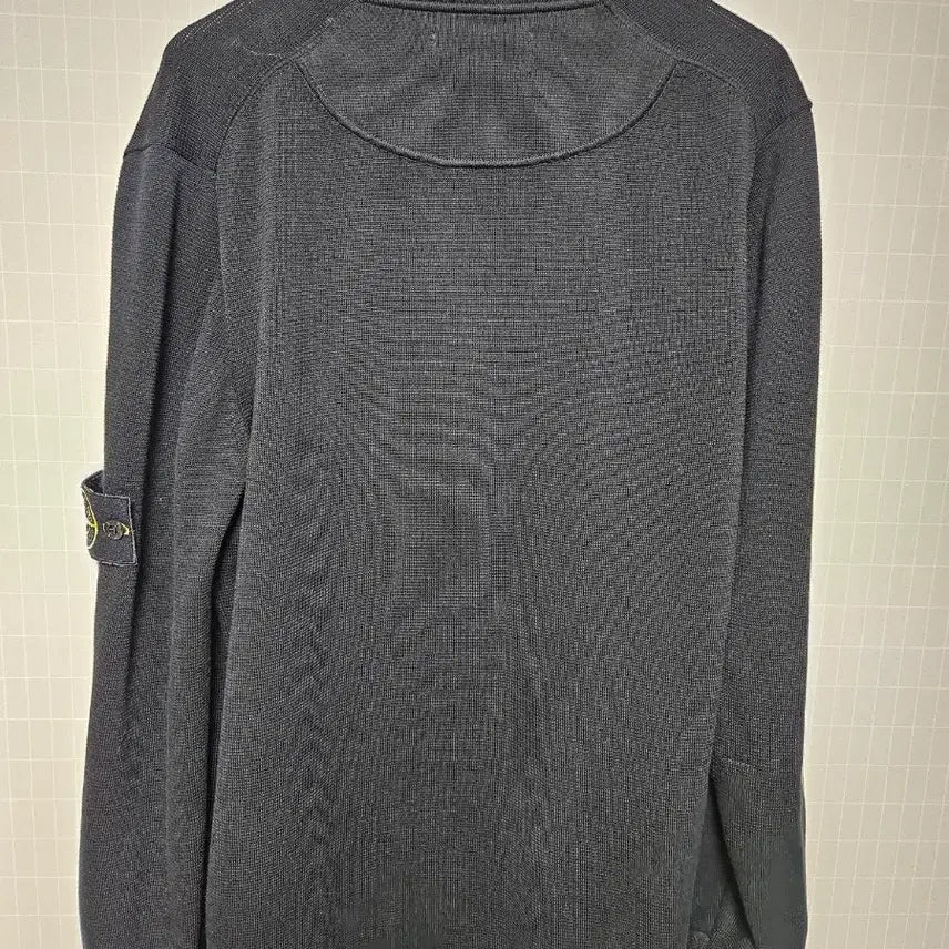 [BUNJANG] Stone Island Black Knit Zip-Up Cardigan / 스톤아일랜드 블랙 니트 집업 가디건