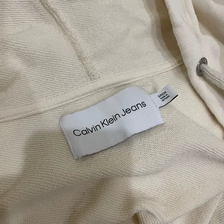 [BUNJANG] Calvin Klein Ivory Hooded Zip-up / CK 캘빈클라인 아이보리 후드집업
