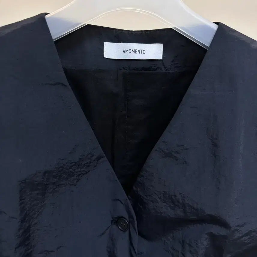 [BUNJANG] Amomento Black Nylon Vest / Amomento 아모멘토 블랙 나일론 베스트