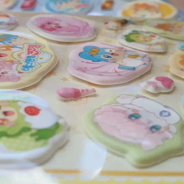 [BUNJANG] Egg Angel Kokoming Stickers Set / 미개봉) 2종 에그엔젤 코코밍 뽀송뽀송 스티커 다꾸 문방구 캐릭터 추억