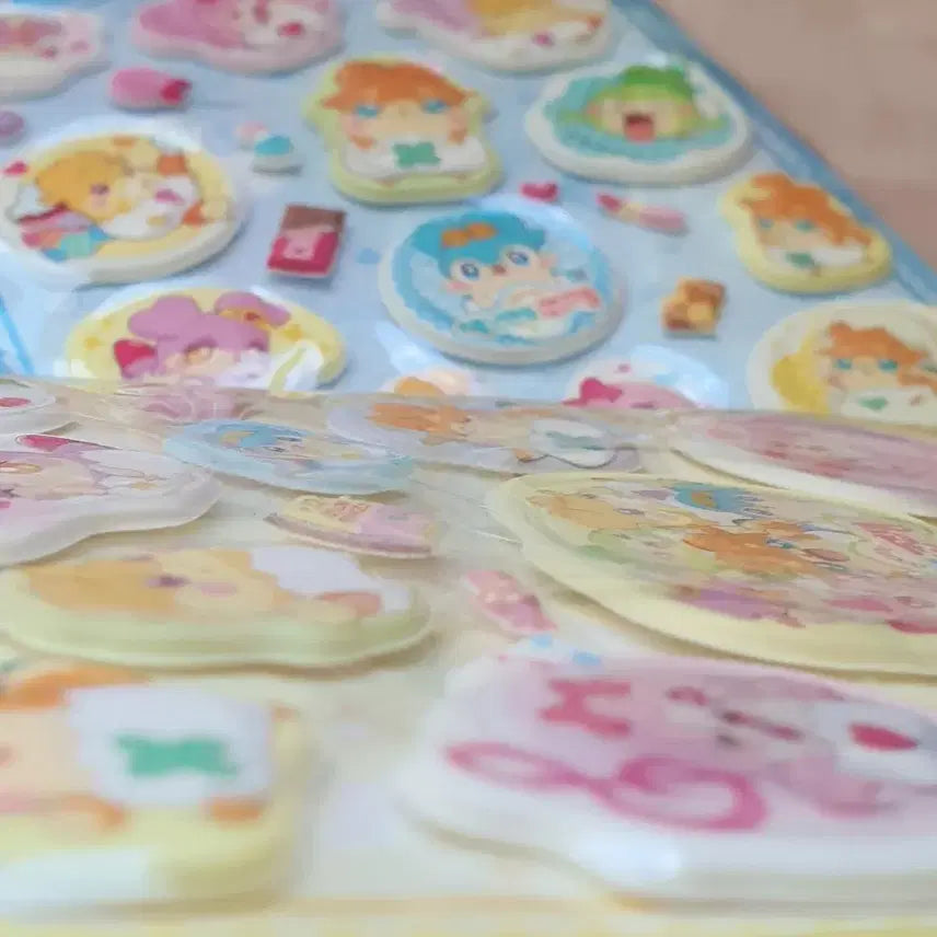 [BUNJANG] Egg Angel Kokoming Stickers Set / 미개봉) 2종 에그엔젤 코코밍 뽀송뽀송 스티커 다꾸 문방구 캐릭터 추억