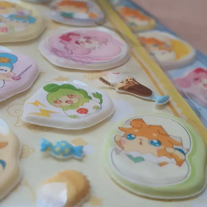 [BUNJANG] Egg Angel Kokoming Stickers Set / 미개봉) 2종 에그엔젤 코코밍 뽀송뽀송 스티커 다꾸 문방구 캐릭터 추억