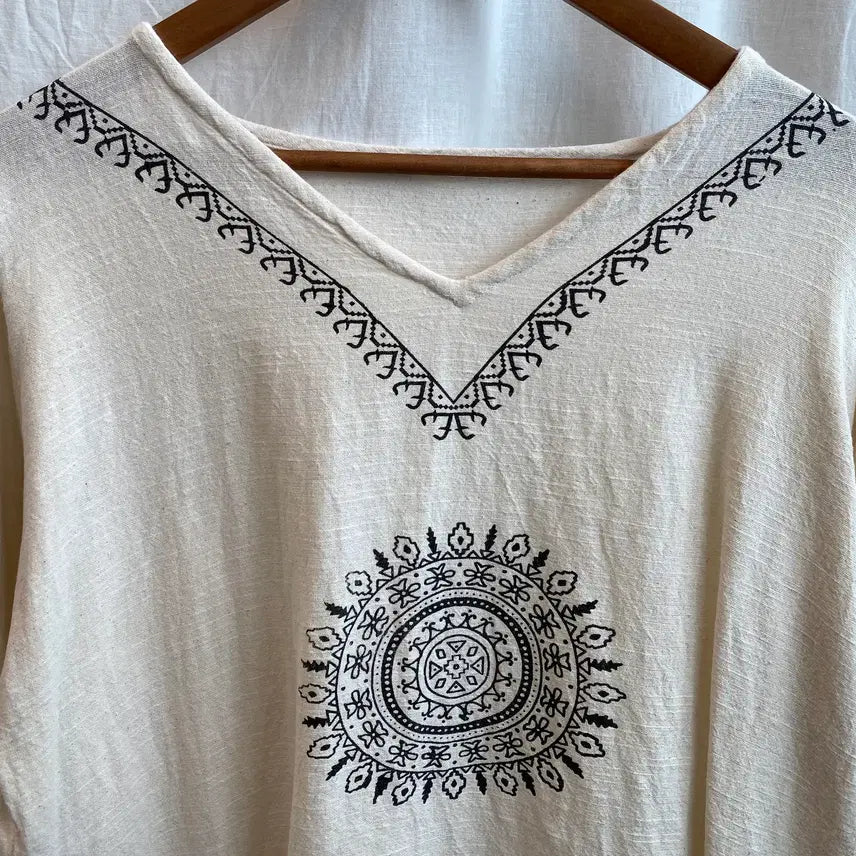 [BUNJANG] Ethnic Cotton Blouse (F) / 에스닉 면블라우스(F)