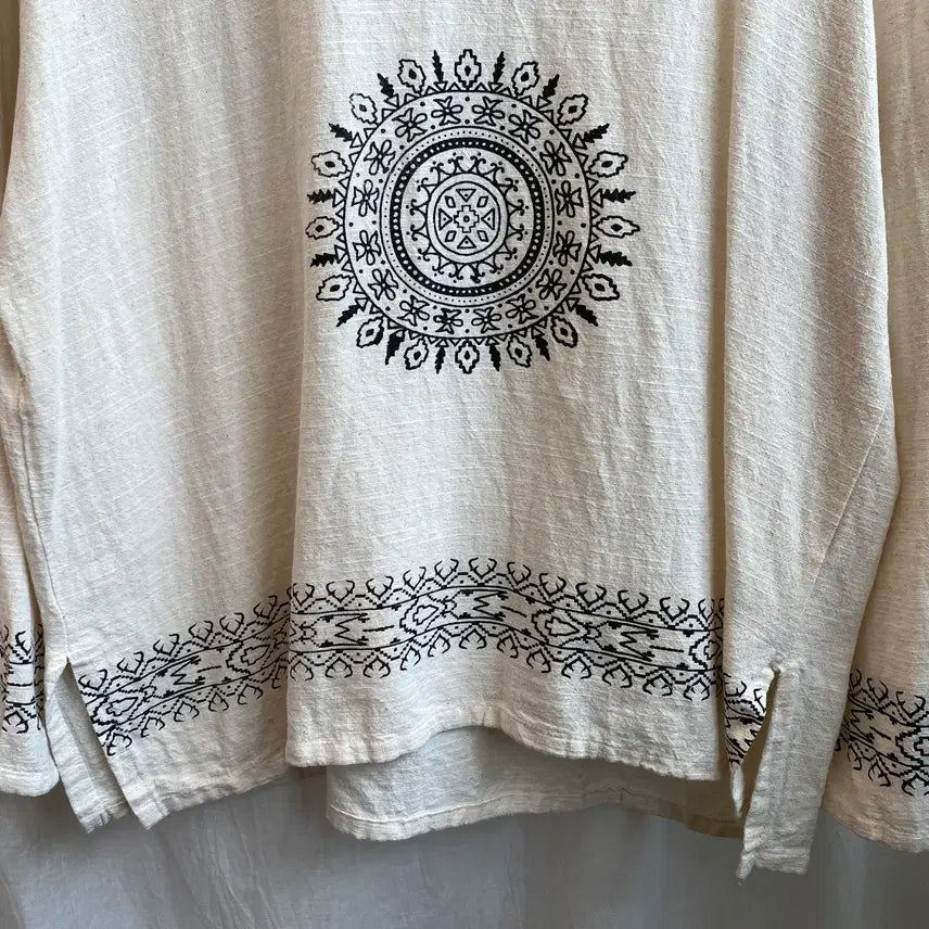 [BUNJANG] Ethnic Cotton Blouse (F) / 에스닉 면블라우스(F)