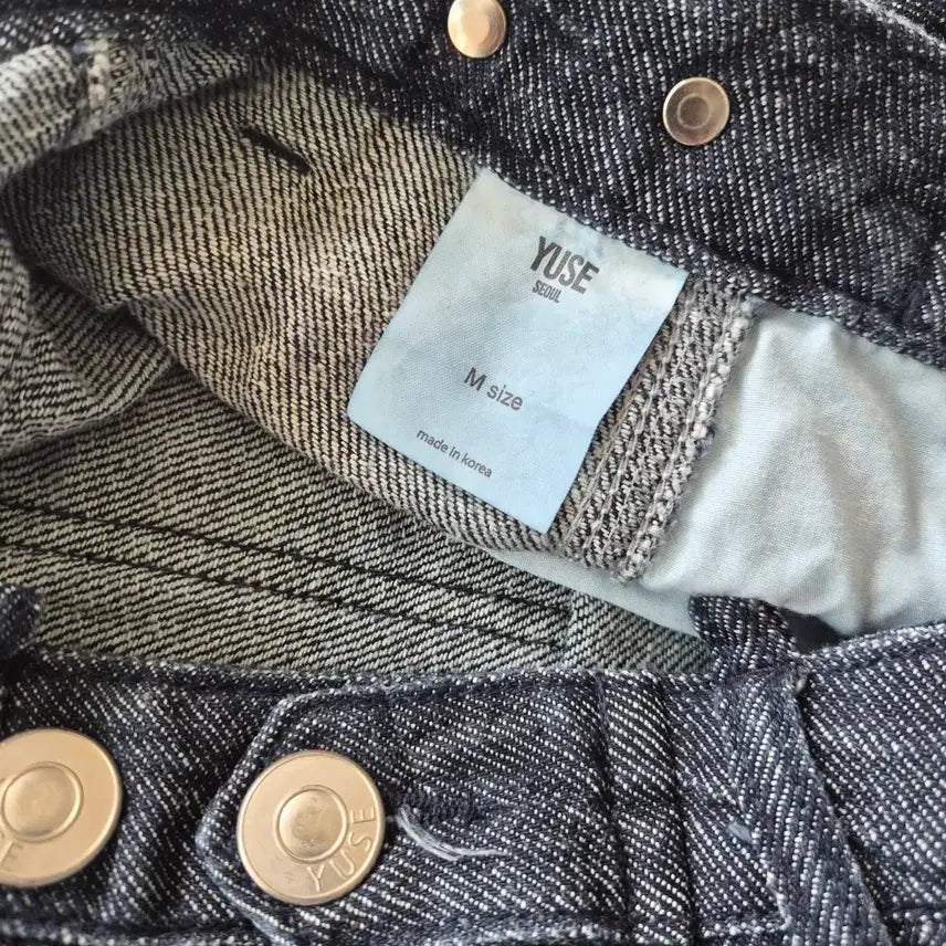 [BUNJANG] YUSE Black Denim Wide Pants M / YUSE 데님 흑청 와이드 팬츠 M