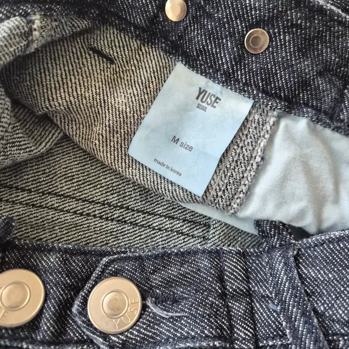 [BUNJANG] YUSE Black Denim Wide Pants M / YUSE 데님 흑청 와이드 팬츠 M