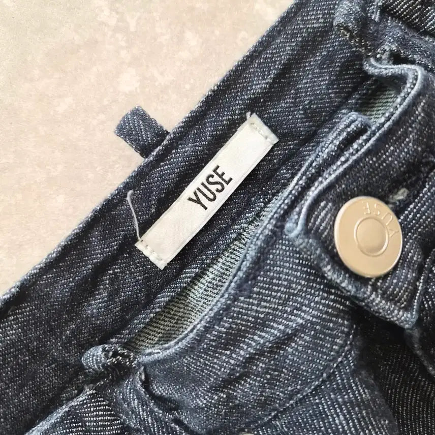 [BUNJANG] YUSE Black Denim Wide Pants M / YUSE 데님 흑청 와이드 팬츠 M