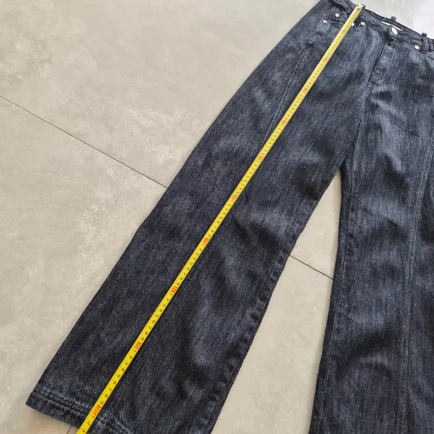 [BUNJANG] YUSE Black Denim Wide Pants M / YUSE 데님 흑청 와이드 팬츠 M