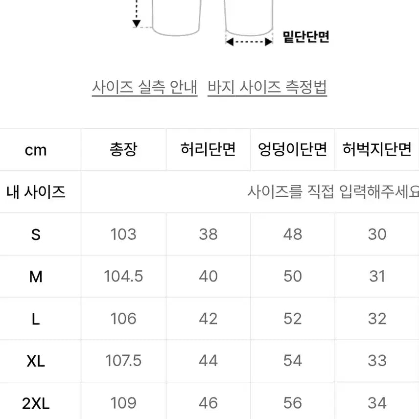 [BUNJANG] Work On Body Off Denim Pants XL / 워크온바디오프 데님팬츠 xl