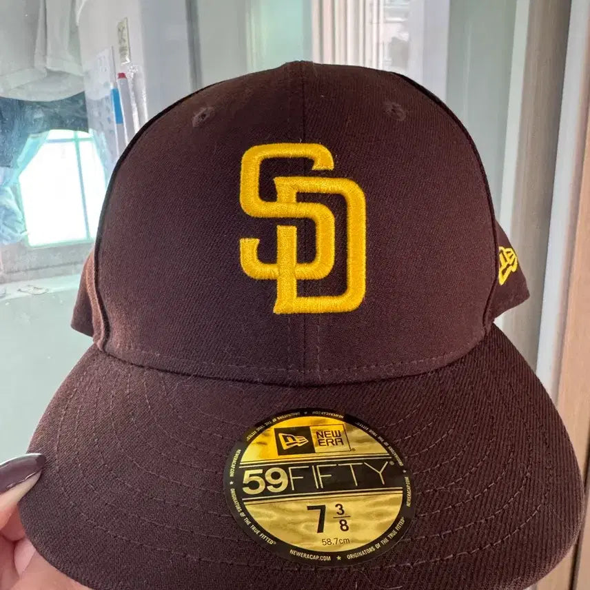 [BUNJANG] New Era MLB San Diego Brown Cap / 뉴에라 MLB 샌디에이고 브라운 7 3/8 판매 또는 교환