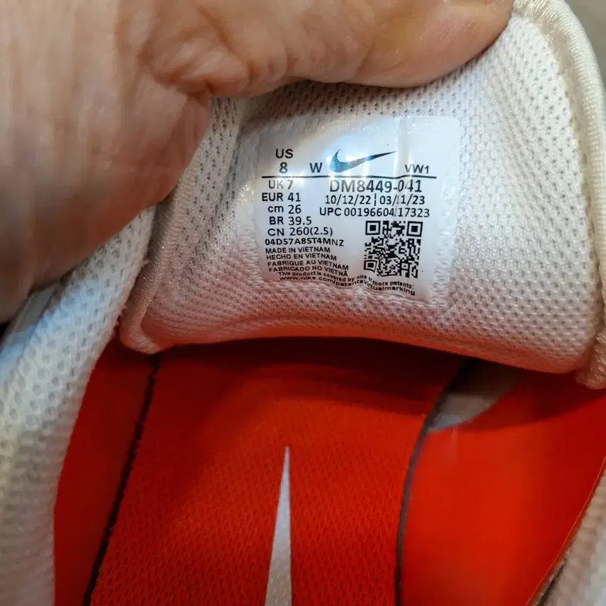 [BUNJANG] Nike Infinity Golf Shoes White Orange / 나이키 인피니티 골프화 화이트 오렌지 포인트
