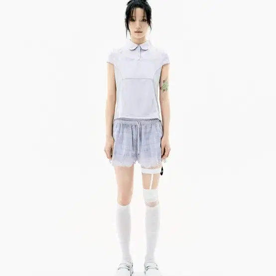 [BUNJANG] Ojos Detachable Collar T-Shirt Grey / 오호스 ojos detachable collar t-shirt grey
