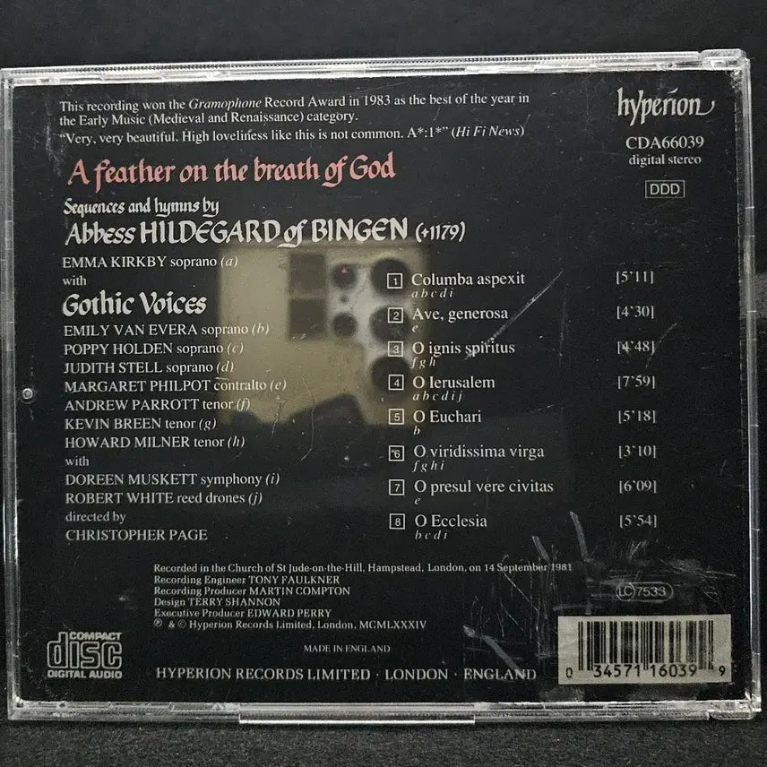 [BUNJANG] Hildegard of Bingen Gothic Chants CD / 힐데가르트 폰 빙엔 - 고딕 성가 CD