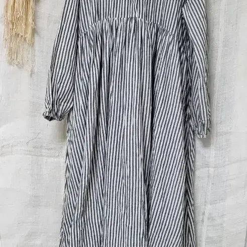 [BUNJANG] Striped Long Dress / 줄무늬롱원피스