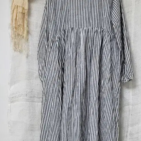 [BUNJANG] Striped Long Dress / 줄무늬롱원피스