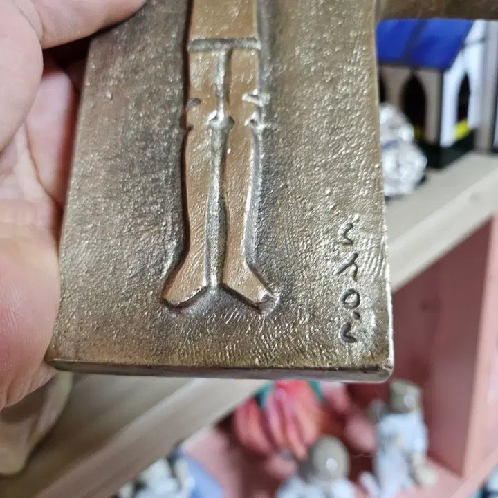 [BUNJANG] Choi Jong Tae Bronze Crucifix Wall Hanging / 2.최종태 작 벽걸이 십자가 crucifix 청동 Bronze.