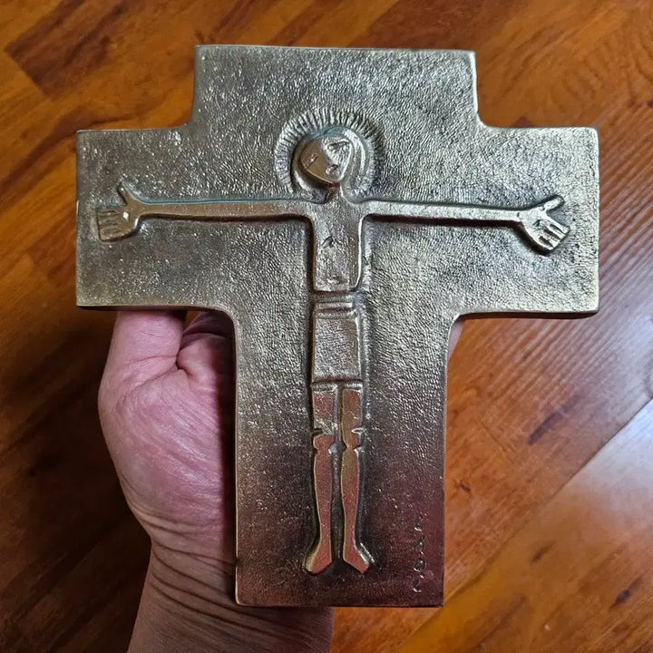 [BUNJANG] Choi Jong Tae Bronze Crucifix Wall Hanging / 2.최종태 작 벽걸이 십자가 crucifix 청동 Bronze.